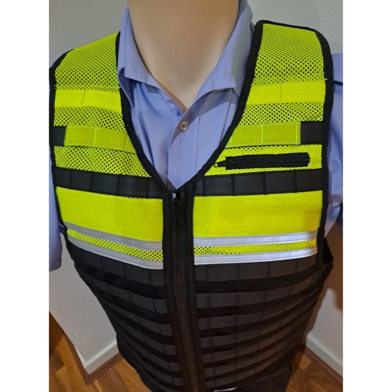 Response Wear Defender-3 Molle Stab Vest Black and Yellow 2