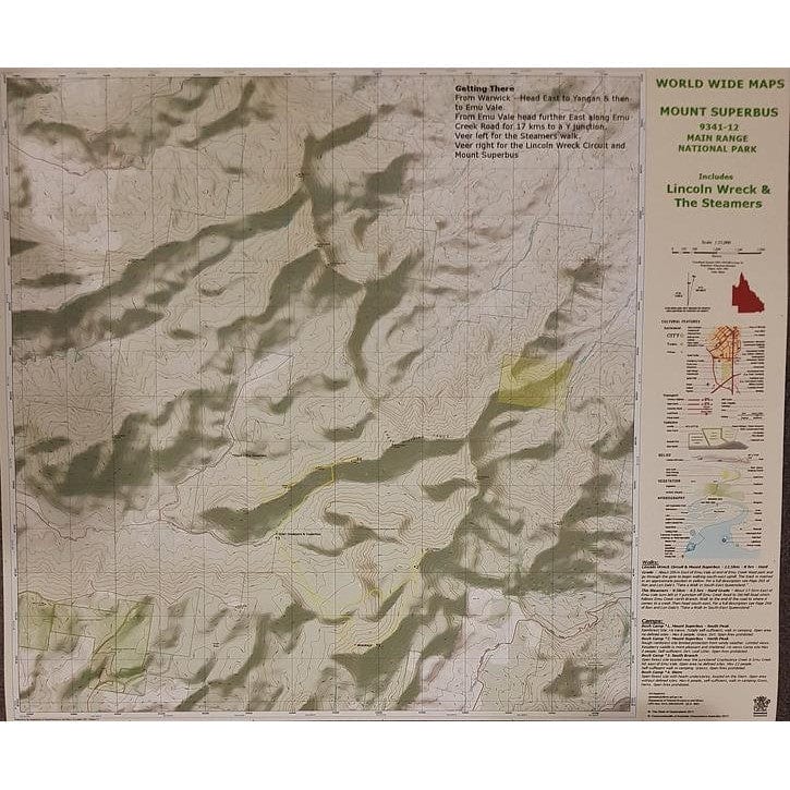 World Wide Maps Mount Superbus Bush Walks Map