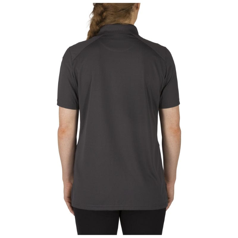 5.11 Women's Helios Short Sleeve Polo Charcoal Back