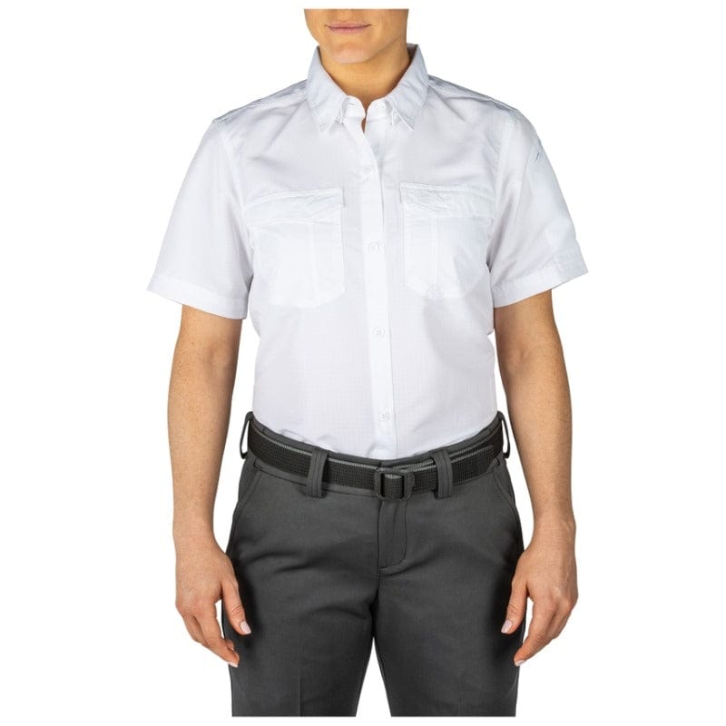5.11 Women's Fast-Tac Short Sleeve Shirt Uniform White 1