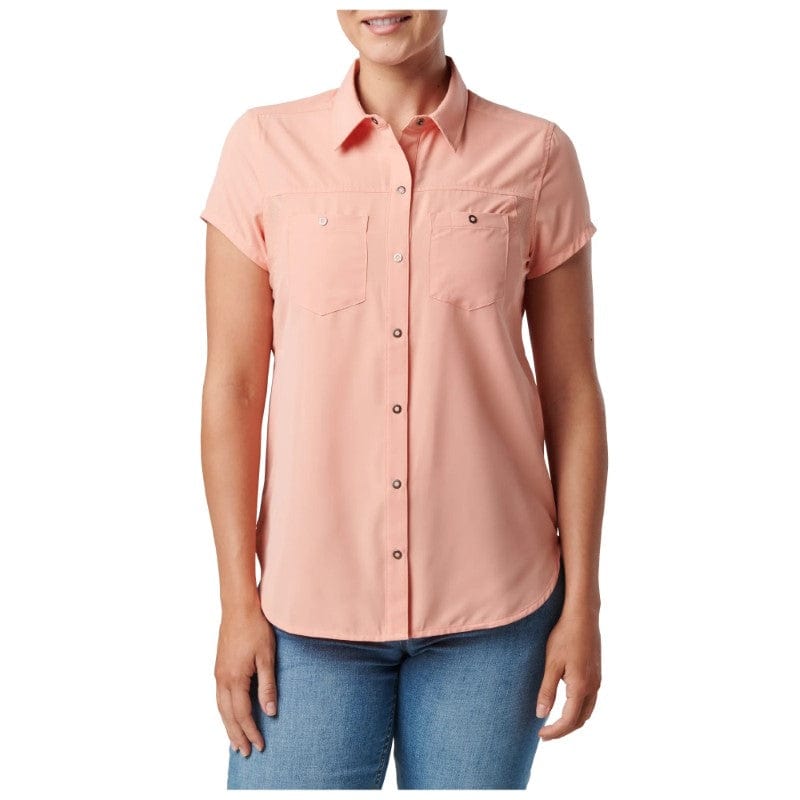 5.11 Women's Marksman Short Sleeve Shirt Canyon Sunset 1