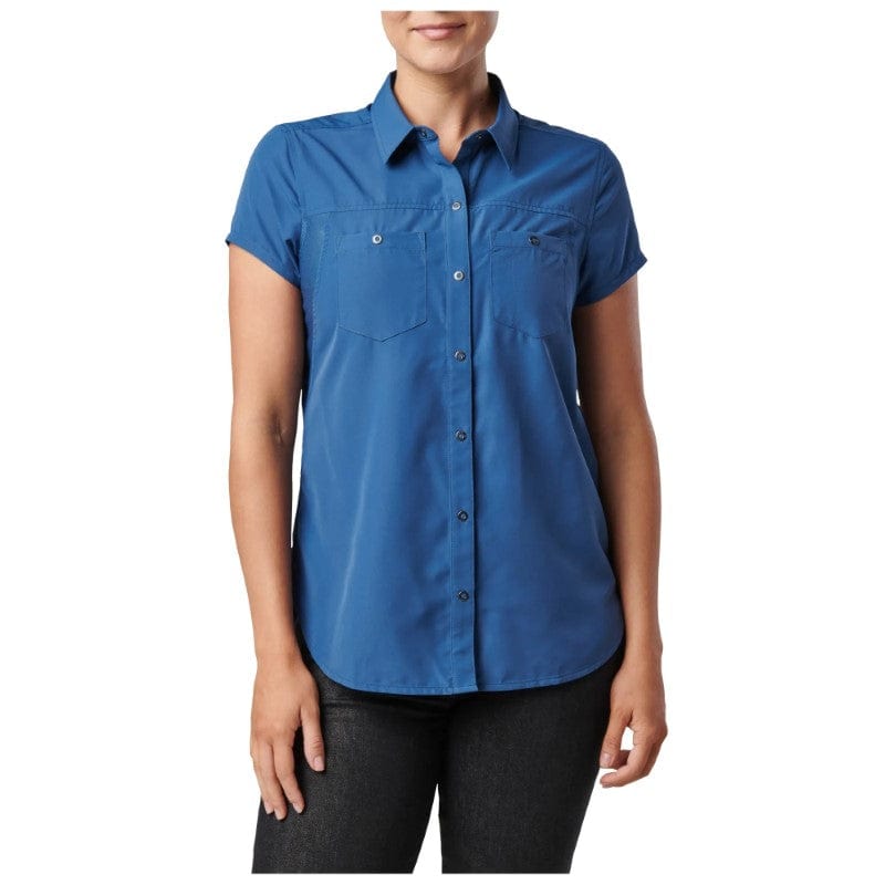 5.11 Women's Marksman Short Sleeve Shirt Ensign Blue 1