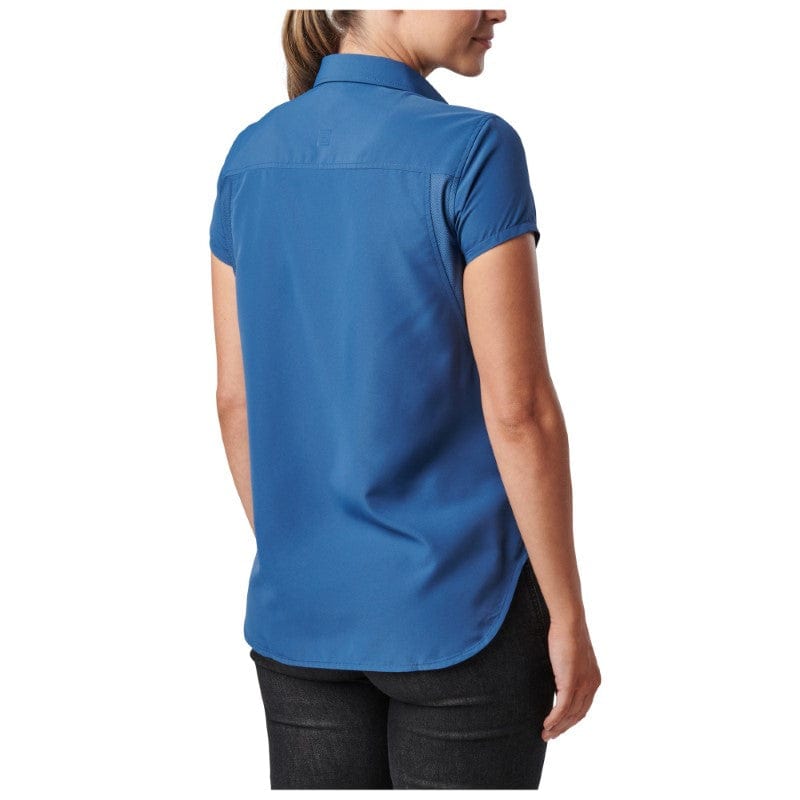 5.11 Women's Marksman Short Sleeve Shirt Ensign Blue 4