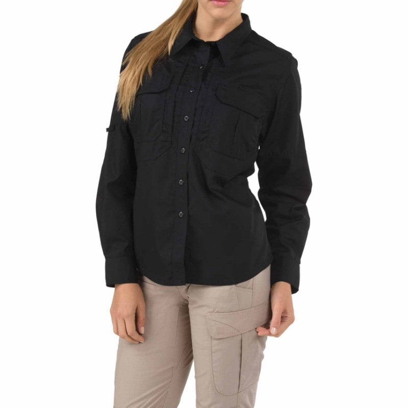 5.11 Women's Taclite Pro Long Sleeve Shirt Black 1