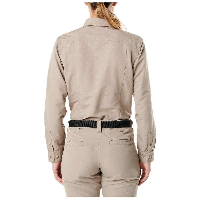 5.11 Women's Fast-Tac Long Sleeve Shirt Khaki 2