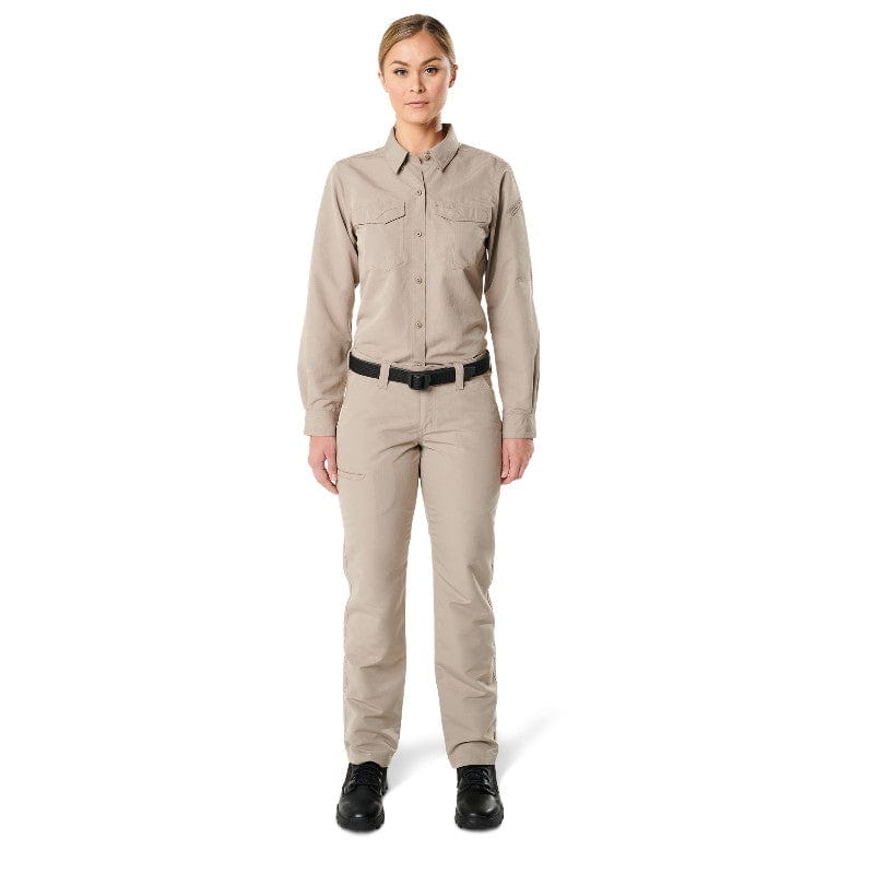 5.11 Women's Fast-Tac Long Sleeve Shirt Khaki 4
