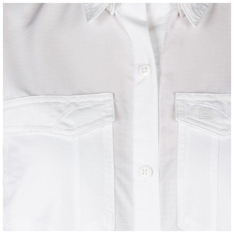 5.11 Women's Fast-Tac Long Sleeve Shirt Uniform White 3