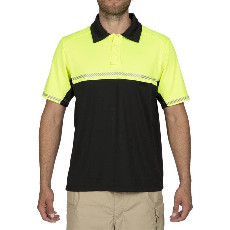 5.11 Bike Patrol Short Sleeve Polo High-Vis Yellow Front 2