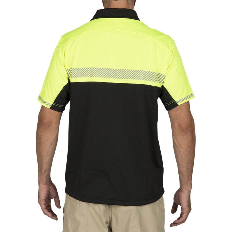 5.11 Bike Patrol Short Sleeve Polo High-Vis Yellow Back 2