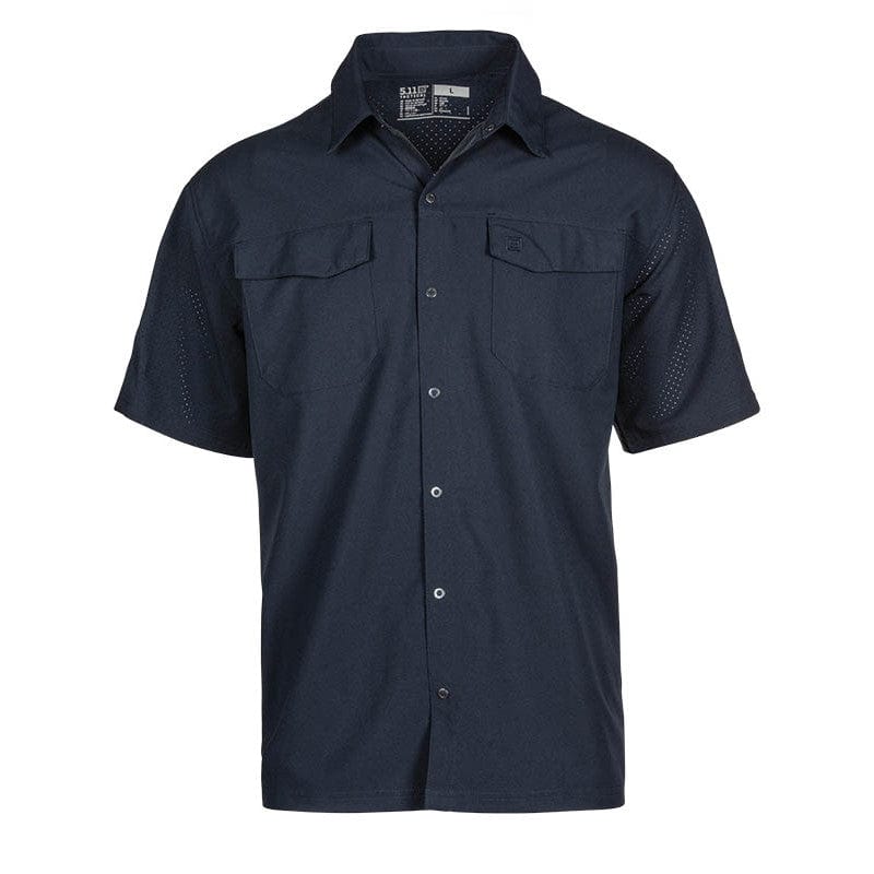 5.11 Freedom Flex Short Sleeve Shirt Peacoat Front