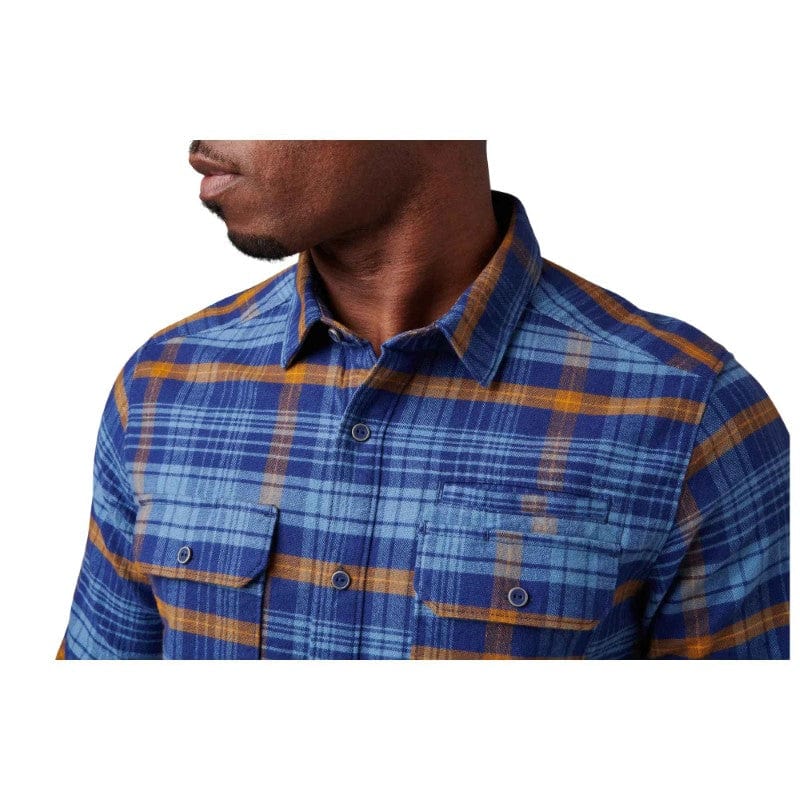 5.11 Lester Flannel Shirt Blue Mussel Plaid 5