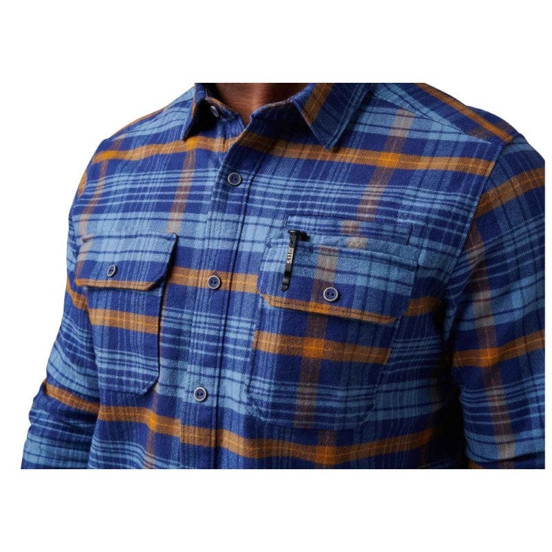 5.11 Lester Flannel Shirt Blue Mussel Plaid 7