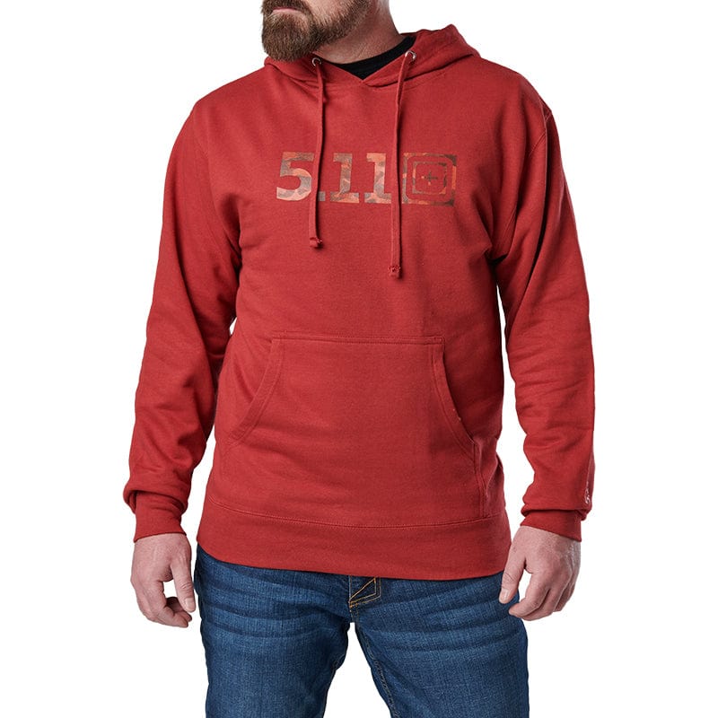 5.11 Topo Legacy Hoodie - Red Bourbon Frront