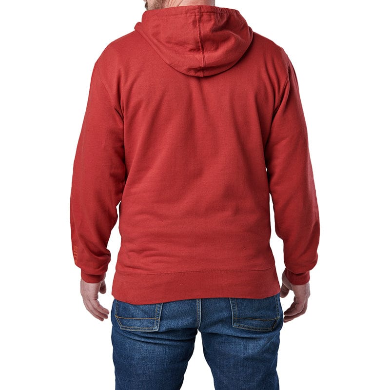 5.11 Topo Legacy Hoodie - Red Bourbon Back