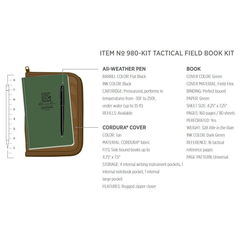 RITR Tactical Field Book Kit 4.25x7.25