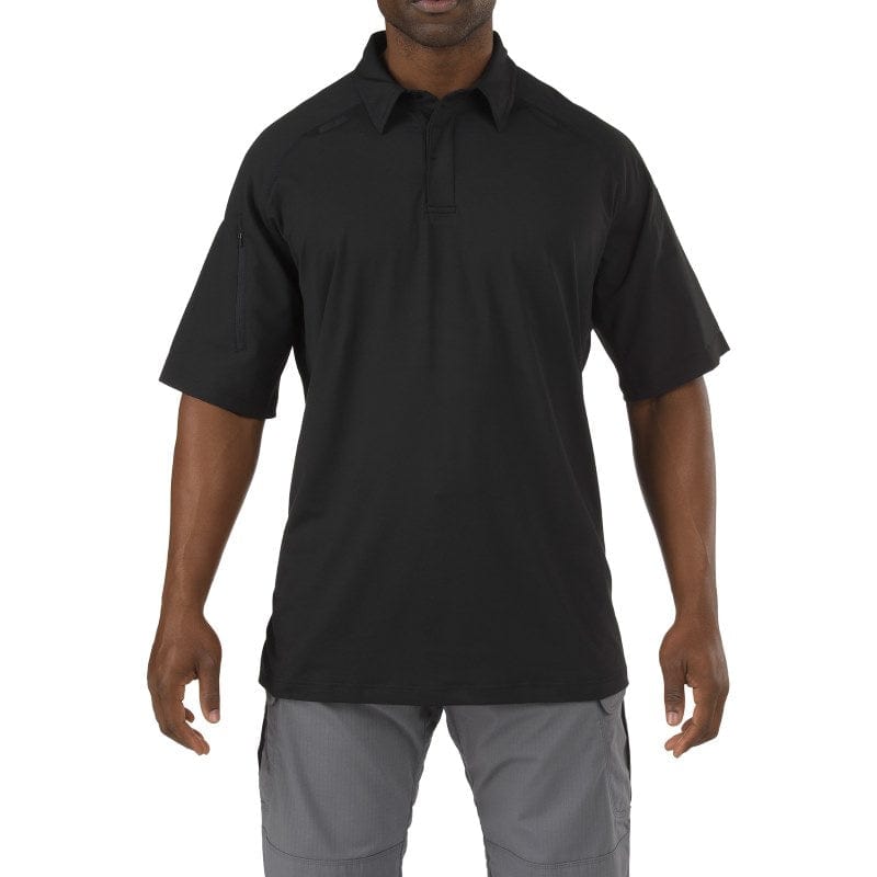 5.11 Rapid Performance Short Sleeve Polo Black Front