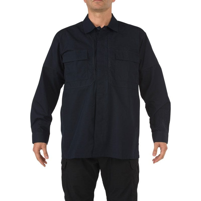 5.11 Ripstop TDU Long Sleeve Shirt Dark Navy Front