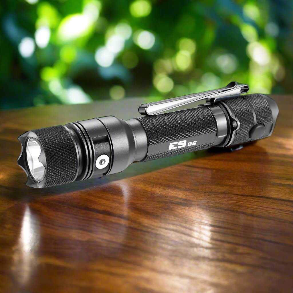 Powertac E9 GEN5 Long Throw - 3,000 Lumen 388 Meter Tactical EDC Flashlight