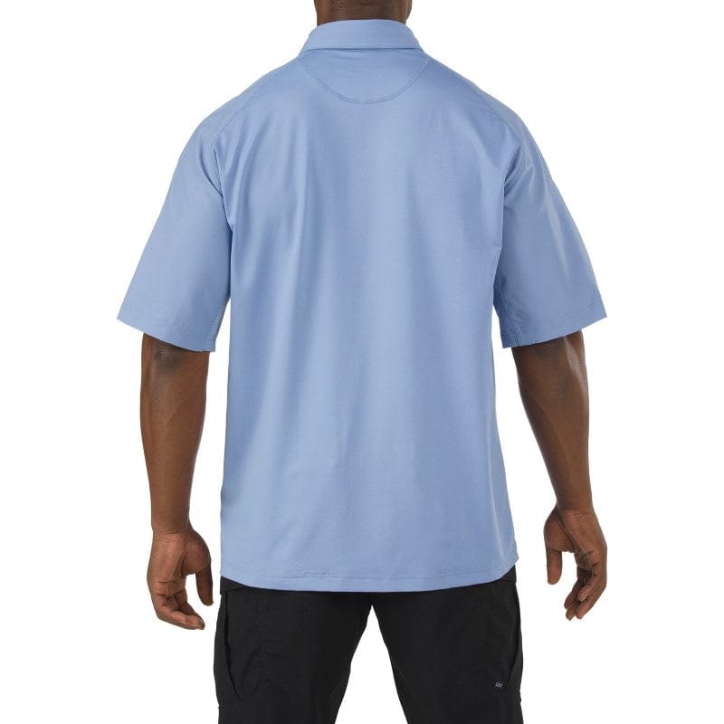 5.11 Rapid Performance Short Sleeve Polo Fire Med Blue Back