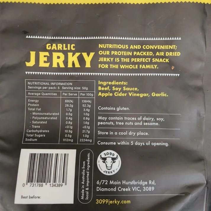3099 Garlic Beef Jerky
