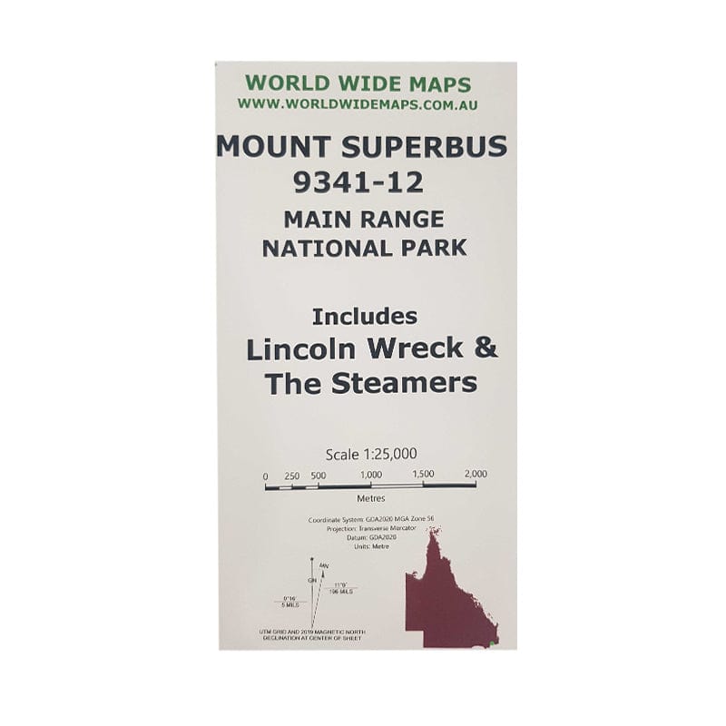 World Wide Maps Mount Superbus Bush Walks Map