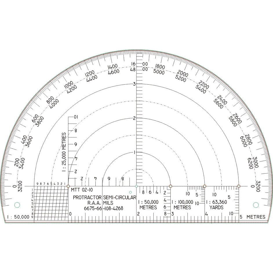 Military Template Tech 6In RAA Semi Circle Protractor-2