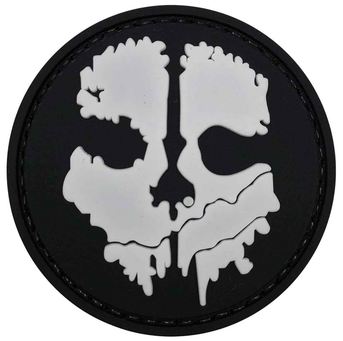 Valhalla Call of Duty Ghost Skull PVC Patch Black and White
