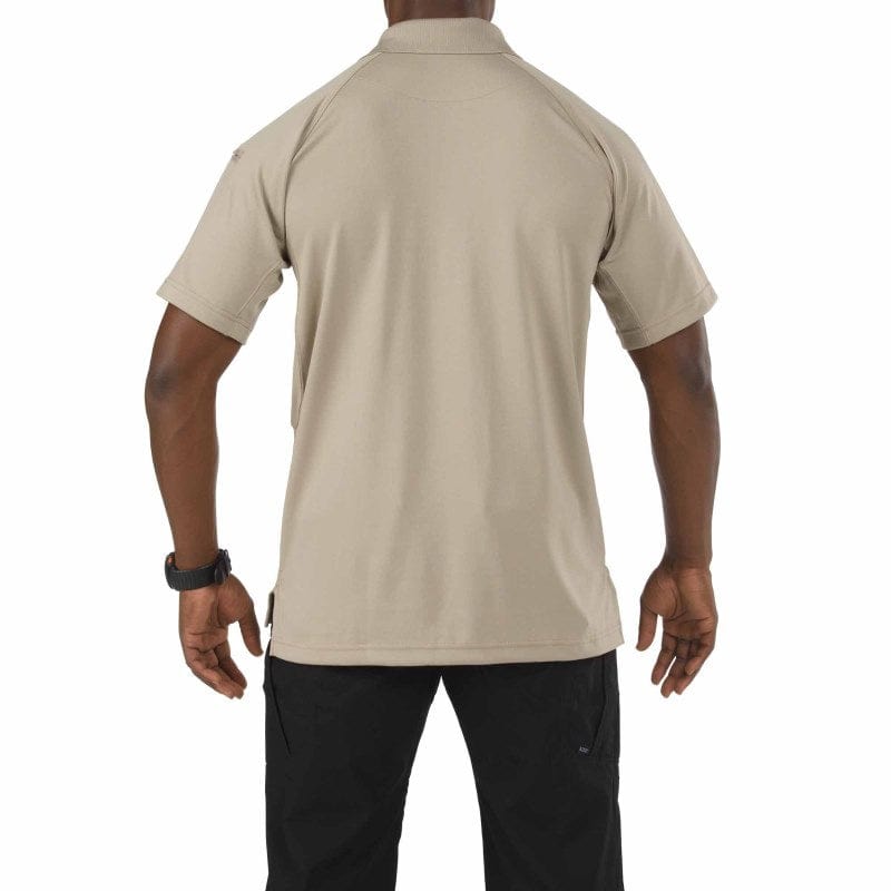 5.11 Performance Short Sleeve Polo Silver Tan Back