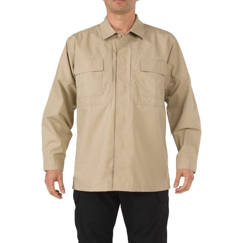 5.11 Ripstop TDU Long Sleeve Shirt TDU Khaki Front