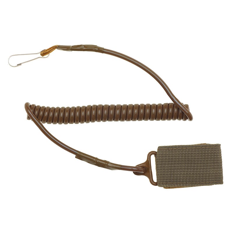 Valhalla Secure Spring Lanyard Sling with Belt Velcro Tan