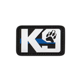 Valhalla K9 Paw with Blue Line PVC Patch