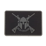 Valhalla Molon Labe Spartan with Two Rifles PVC Patch