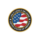 Valhalla US Flag Live it Love it or Round PVC Patch