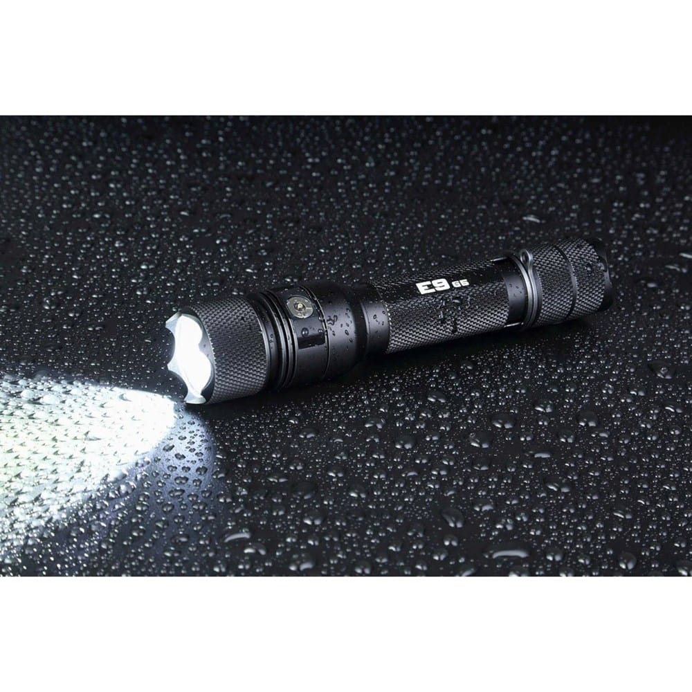 Powertac E9 GEN5 Long Throw - 3,000 Lumen 388 Meter Tactical EDC Flashlight