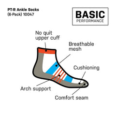 5.11 PT-R Ankle 6 Pack Performance Chart