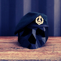 Graveyard Designs Black Skull Stand-2