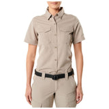 5.11 Women's Fast-Tac Short Sleeve Shirt Khaki 1 