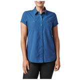 5.11 Women's Marksman Short Sleeve Shirt Ensign Blue 1