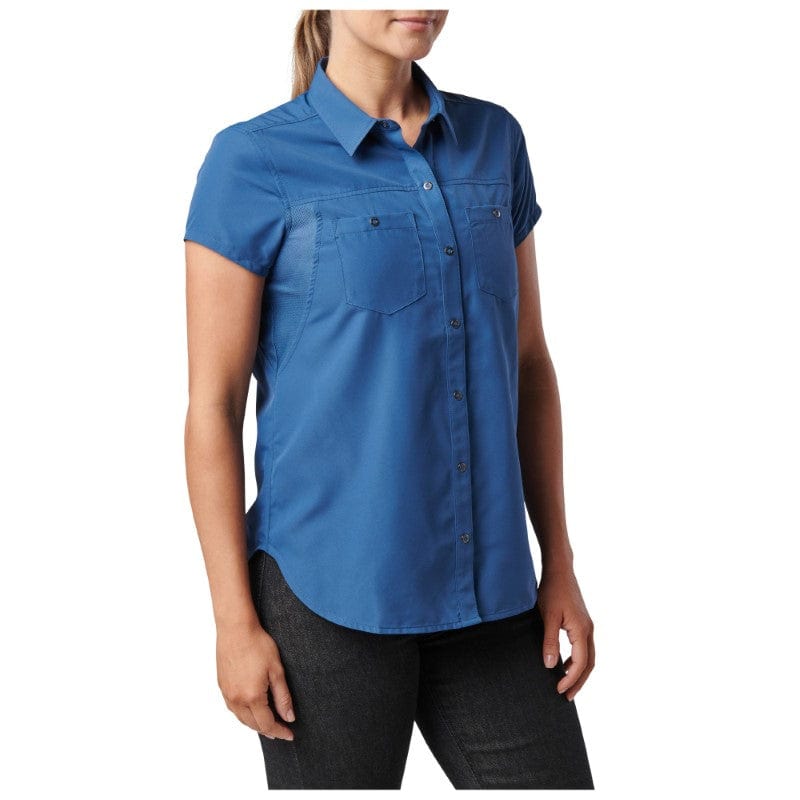 5.11 Women's Marksman Short Sleeve Shirt Ensign Blue 3