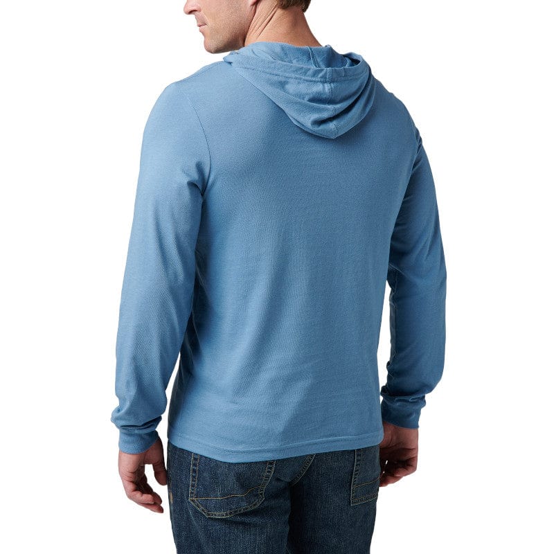5.11 Hooded L/S Tee Mineral Blue Back