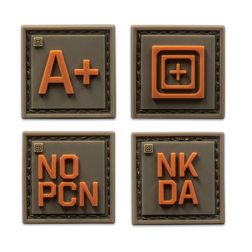 5.11 Blood Type Patch Kit A Positive