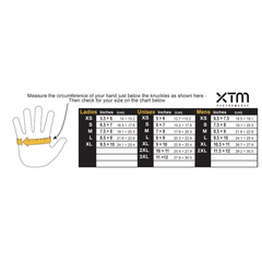 XTM Glove Sizing