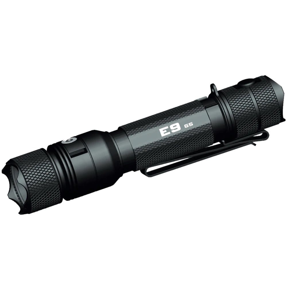 Powertac E9 GEN5 Long Throw - 3,000 Lumen 388 Meter Tactical EDC Flashlight