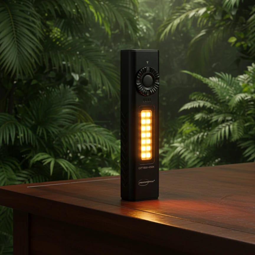 POWERTAC QUAD 2000 Lumen Flashlight | 4-in-1 Flat Design | USB-C Rechargeable | Green Laser + UV + Warm Side Light | Brightest Multi-Beam Tactical Light