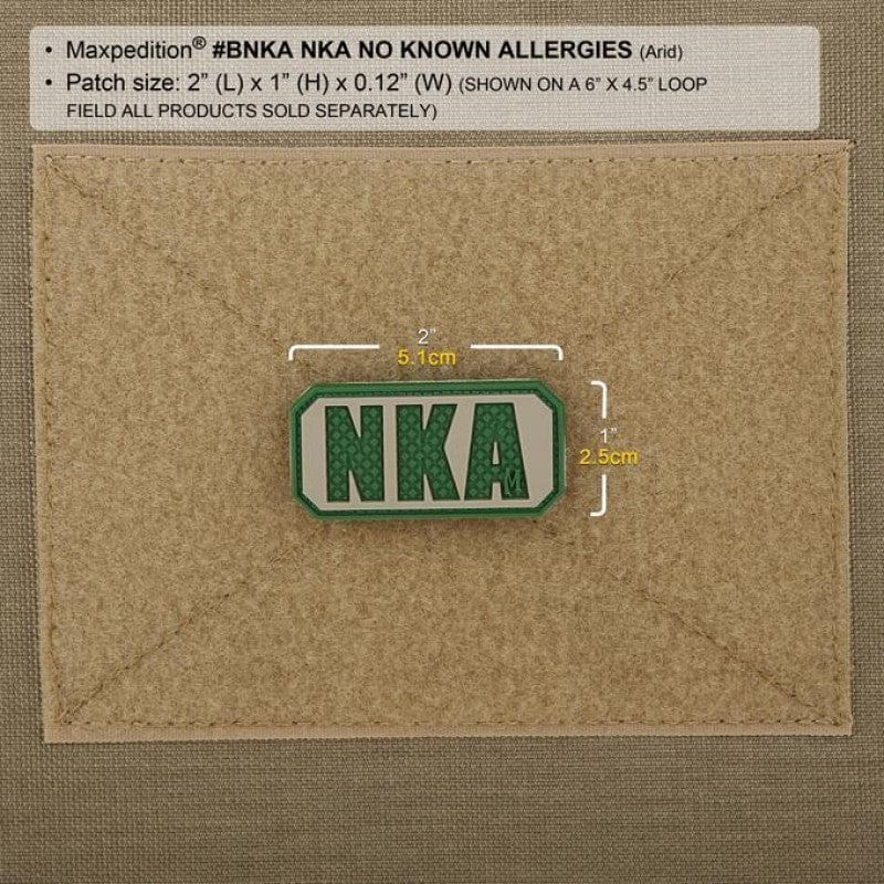 Maxpedition No Known Allergies (NKA) Morale Patch