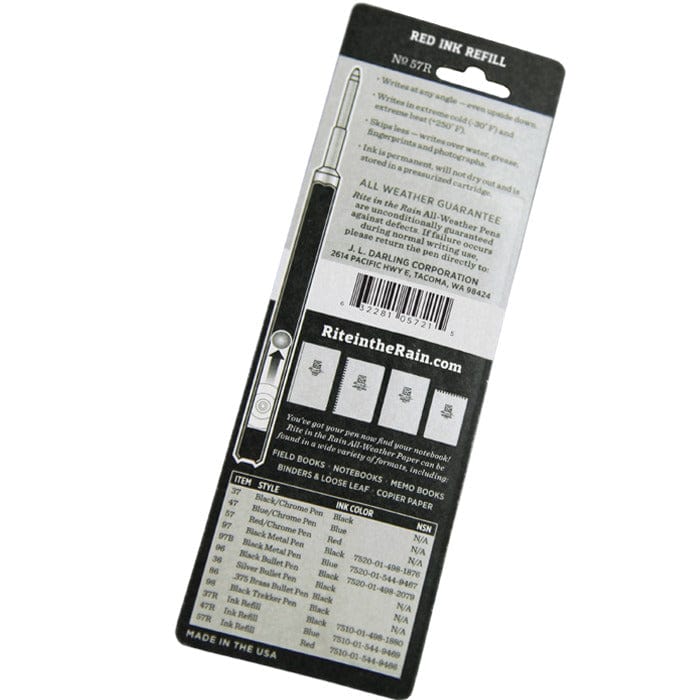RITR 57R All-Weather Pen Refill Red Ink