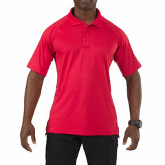 5.11 Performance Short Sleeve Polo Range Red Front