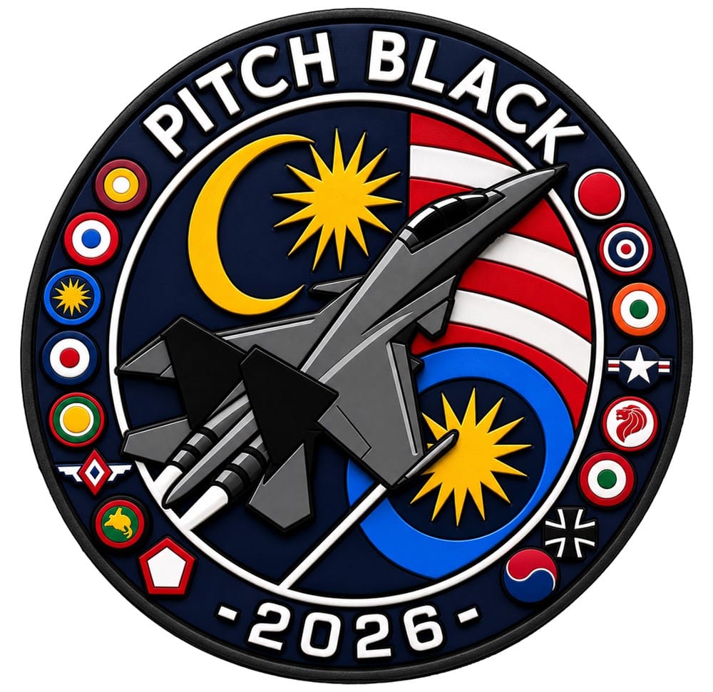 Mach 5 Pitch Black 2026 Royal Malaysian Air Force SU-30MKM Flanker Patch