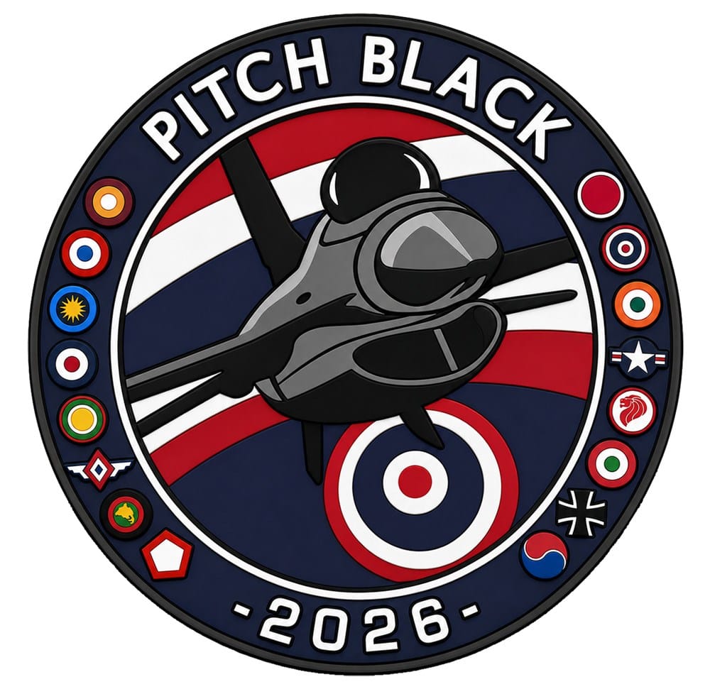 Mach 5 Pitch Black 2026 Royal Thai Air Force F-16 FIghting Falcon Patch