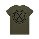 Sisters in Arms Protect Serve Conquer Ladies Tee - Black Logo